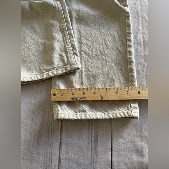 Pacsun 90s Boyfriend Jeans Women’s Size 24 Light Cream High Waist Grunge Ripped - Picture 15 of 16
